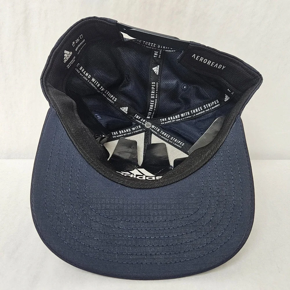 Adidas Affiliate II Snapback Hat Aeroready Navy Blue Ripstop Reflective 3-Stripe